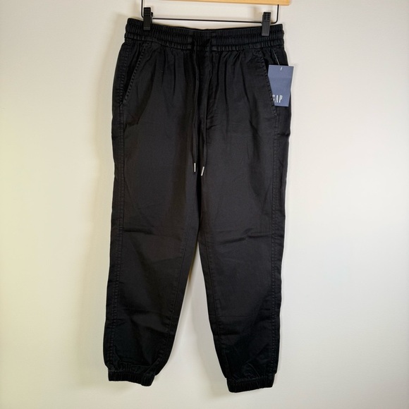 Gap Essential Minimalist Elastic Drawstring Waist Jogger Sweatpants Black XS NWT - Picture 1 of 6